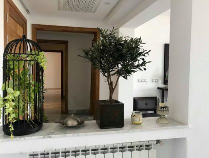 Appartement Salon + 3 Chambres avec Vue dégagée aux Jardins de Carthage 